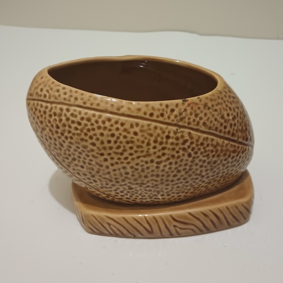 Vintage Giftwares Co.Nancy Pew Ceramic Football Planter Snack Bowel Taiwan Japan - Picture 3 of 12